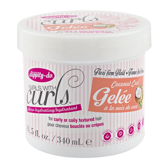 Dippity-do Girls with Curls Ultra-Hydrating Flexi-Firm Hold Coconut Curl Gelee, 11.5 fl. oz.