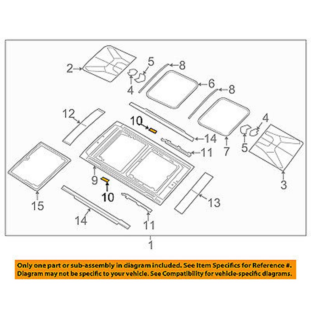Jeep CHRYSLER OEM 1516 Renegade SunroofGuide Right 68278786AA