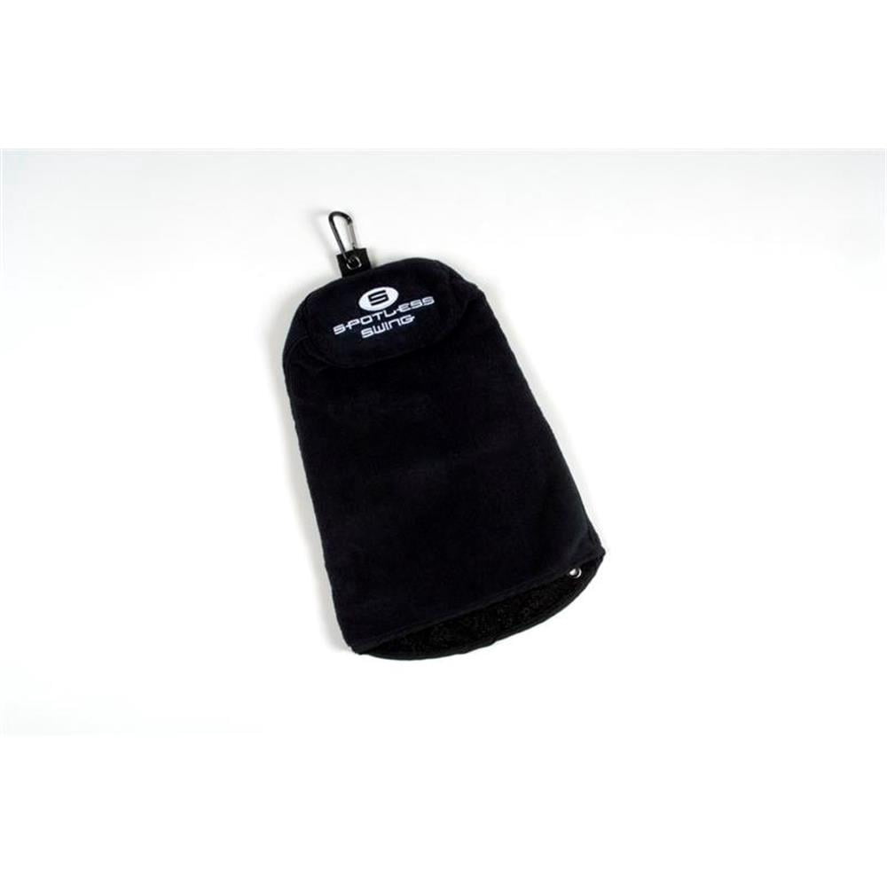 Bowery Hill Premium Microfiber Spotless Swing Golf Towel in Black