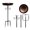 B, variant on OIUR Retro Bird Bath for Outside Metal 5-Prong Stake Base with Bowl Decorative Birdbath Detachable Bird Feeder for Backyard Patio Decor