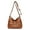 Brown, variant on for Women, Shoulder Bag, PU Leather Shoulder Purse - Black