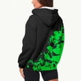 thumbnail image 6 of Trushirts Womens Green Oversized Zip Up Hoodie - Artistic Color Splash Print, Polyester Fabric & Kangaroo Pockets, S-XXXL for Casual Daily Wear/Layering,Size M, 6 of 7