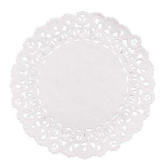 Hygloss Products, Inc HYX10041 Round Doilies, White, 4", Pack of 100, 4-Inch, 100 Count
