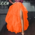 thumbnail image 2 of QHFBli Women Maxi Tulle Skirts Floor Length Layered A Line Elastic High Waist Split Long Tutu Puffy Mesh Tiered Skirt, 2 of 6