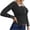 Black, variant on Plebaso Womens Going out Tops Ribbed Long Sleeve Shirts V Neck Trendy Tops Fall Winter Clothes