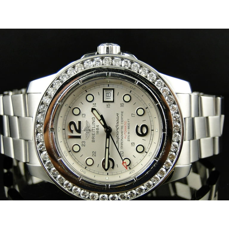 Breitling superocean clearance diamond bezel