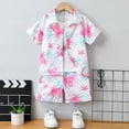 thumbnail image 2 of NIEWTR Infant Boy Summer Set Short Sleeve Crew Neck T-Shirts Elastic Waist Shorts 2Pcs Outfits Summer Pjs For 18-24 Months 2t 3t 4t 5t 6t Summer Pjs kids,5-6 Years, 2 of 8