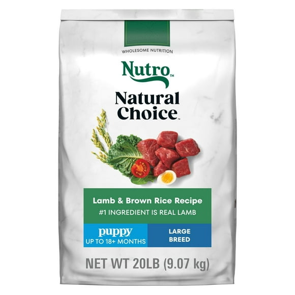 Nourriture sèche pour chiots Nutro Natural Choice Recette avec agneau et riz brun