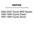 thumbnail image 2 of TOR Front Outer Steering Tie Rod End Pair for Car Toyota Tercel MR2 Spyder Paseo KTR-104607, 2 of 2