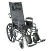 Drive Medical Silver Sport Reclining Wheelchair with Elevating Leg Rests