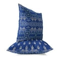 thumbnail image 2 of Paisley Oasis Throw Pillow in Blue 20x20, 2 of 5