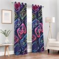 thumbnail image 6 of Gaming Machines Multicoloured Blackout Curtain Panels Drapes Privacy Assured with Light Filtering Curtains for Living room Bedroom Bathroom Window, 6 of 6