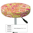 thumbnail image 2 of Pink yellow flowers Round Bar Stool Seat Covers, Elastic Round Chair Cover Stool Seat Slipcover Bar Stool Cushions Round Pad for 12-14 inch, 2 of 5