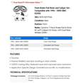 thumbnail image 2 of Front Brake Pad Rotor and Caliper Set - Compatible with 1996 - 2000 GMC K3500 1997 1998 1999, 2 of 2