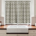 thumbnail image 2 of Ambesonne Damask Kitchen Curtains, Swirl Motif, 55"x39", Cream Black, 2 of 3