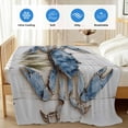 thumbnail image 4 of Blue Crab Coastal Cooling Blanket, Lightweight Breathable Summer Throw Blanket with Double Sided Cold Effect,Vintage Beach Nautical Coral Sea Picnic Beach Blankets Bed Sheet for Hot Sleepers 60"x80", 4 of 8