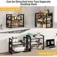 thumbnail image 4 of Book Shelf Small Bookshelf Wood Bookcase Industrial Bookshelf with Edge Protection Metal Narrow Bookcase Storage Organizer Display Rack for Bedroom Home Office (Rustic ), 4 of 6