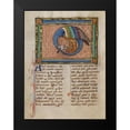 thumbnail image 2 of Franco-Flemish 13th Century 19x24 Black Modern Framed Museum Art Print Titled - A Dragon-like Snake, 2 of 5