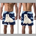 thumbnail image 3 of luoweisi Men's Beach Shorts Quick Dry Swim Trunks with Mesh Lining Galaxy Polar Bear L, 3 of 5