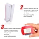 thumbnail image 5 of Yuarrent Contador de pasos para caminar con podómetro de clip seguro Impermeable Múltiples movimientos Contador de calorías Pantalla LCD Gimnasios en casa Rojo, 5 of 6