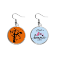 thumbnail image 1 of El gato está en el árbol de Halloween Pendientes de sandía verano lóbulo desgaste Unbranded M, 1 of 3