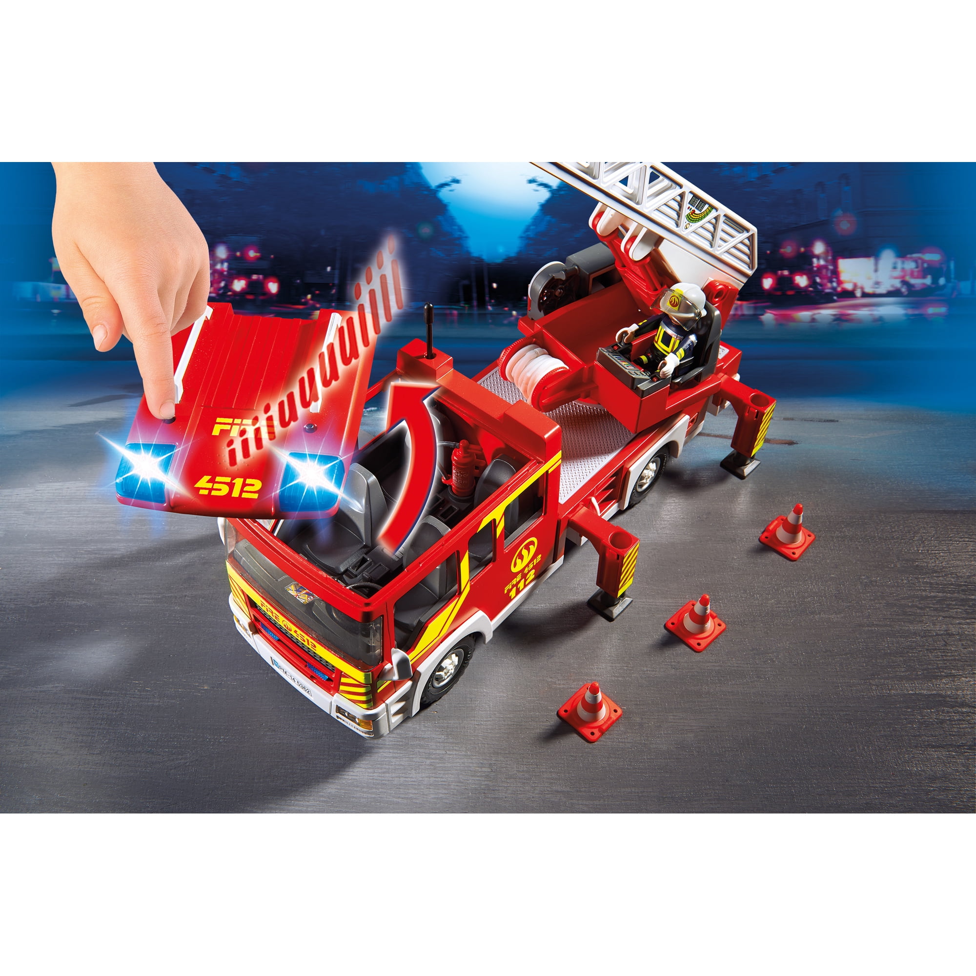 playmobil 5362 city action ladder unit with lights and sound