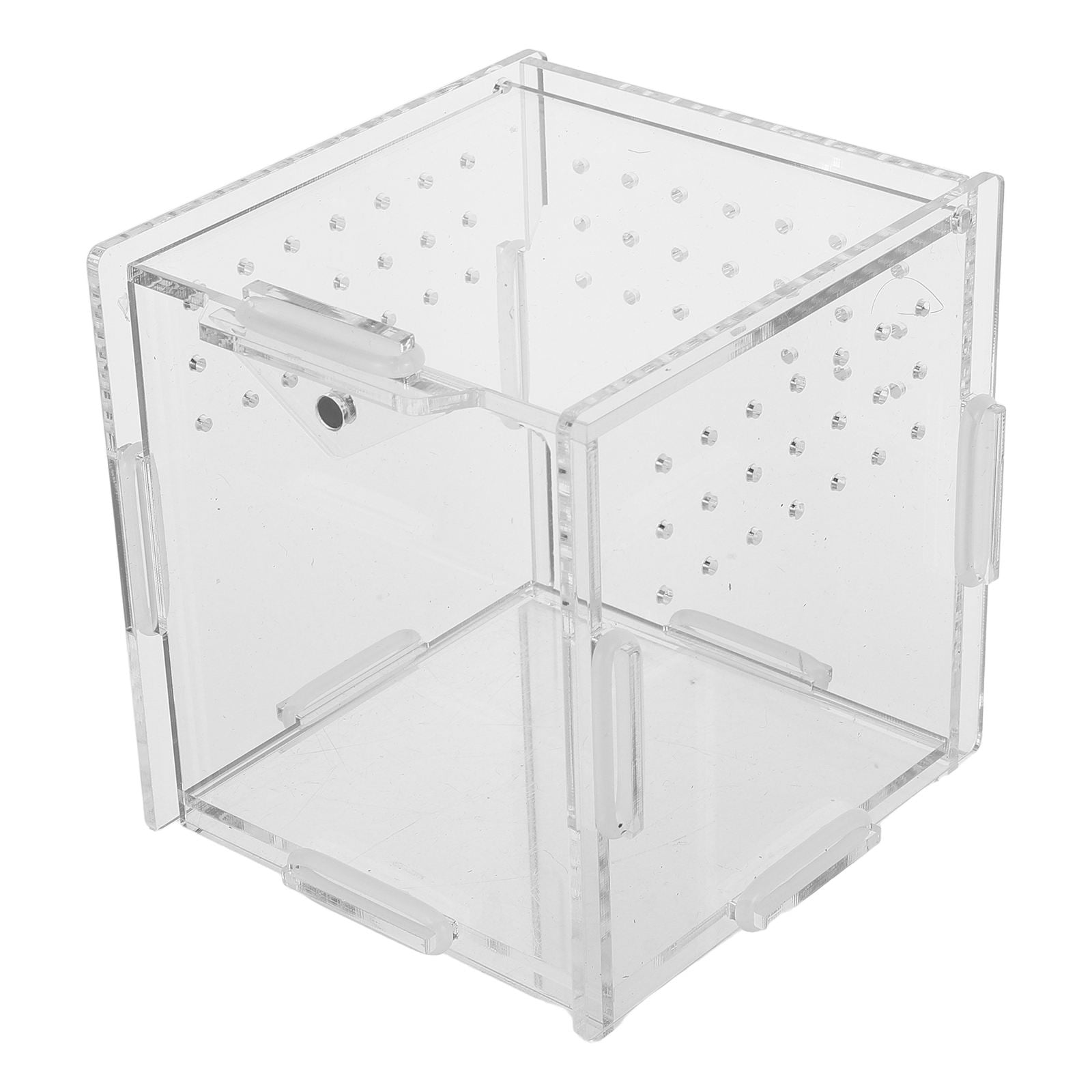 COMPUKAS Acrylic Terrarium with Ventilation for Feeding Small Reptiles and Insects Habitat
