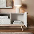 thumbnail image 4 of Living Skog  Alba Beige TV Stand Console with Drawer Fits TV's up to 65 in. with Wood Legs Mid Century Modern Design White MDF,Laminate Up to 240 lbs, 4 of 5