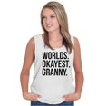 thumbnail image 2 of Worlds Okayest Tank Tops T-Shirts Tees For Womens Granny Grandma Grandmother, 2 of 2
