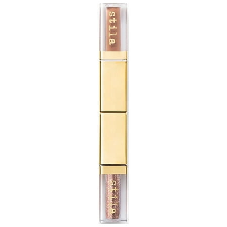 Stila Double Dip Suede Shade & Glitter & Glow Liquid Eye Shadows-Smitten Kitten