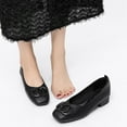 thumbnail image 5 of Leozcaa Womens Loafer Chunky Heeled Penny Loafers Slip On Square Toe Business Slip on Work Dress Shoes, 5 of 9