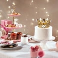 thumbnail image 4 of Decoración de pastel de corona Pearl Crown decoración de pastel de cumpleaños plug in, 4 of 7