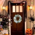 thumbnail image 4 of Fall Wreath, Fall Decorations for Home, Harvest Wreath with White Pumpkins Berries Maple Leaves Pine Cones Grain for Outside Indoor Home Wall Festival Thanksgiving Autumn Farmhouse Decor, 4 of 6