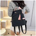 thumbnail image 3 of REMANLAND Women's Black and Pink Backpack Purse with Tassel, Top Handle, Detachable Shoulder Strap and Side Pockets, 3 of 10
