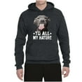 thumbnail image 2 of Wild Bobby, Pitbull to all the Haters Funny, Animal Lover, Unisex Graphic Hoodie Sweatshirt, Heather Black, Small, 2 of 4