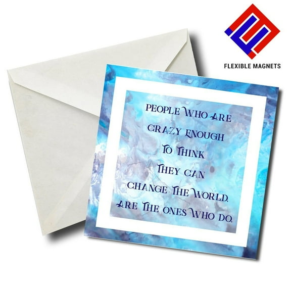 People Who Are Crazy Enough....Are The Ones Who Do Inspirational Quote Magnet for refrigerator. Great Gift! By Flexible Magnets