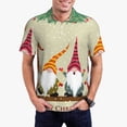 thumbnail image 2 of Balery Christmas Card With Gnomes Printed Men’s Short Sleeve Polo Shirt, Midweight Men's Shirt,Golf Polo shirts -, 2 of 8