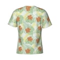 thumbnail image 6 of Vsdgher Tropical Flowers Print Men's Dry Fit Mesh Athletic Shirts Moisture Wicking Tennis T-Shirt Tops, 6 of 9