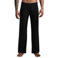 thumbnail image 2 of SONXAHE Mens Wide Waist Straight Pants Relaxed Fit Comfort Trousers Daily Casual Wear Bottoms, 2 of 8