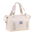 thumbnail image 2 of Lierteer Oxford cloth travel bag wet and dry separation swimming sports fitness bag White, 2 of 9