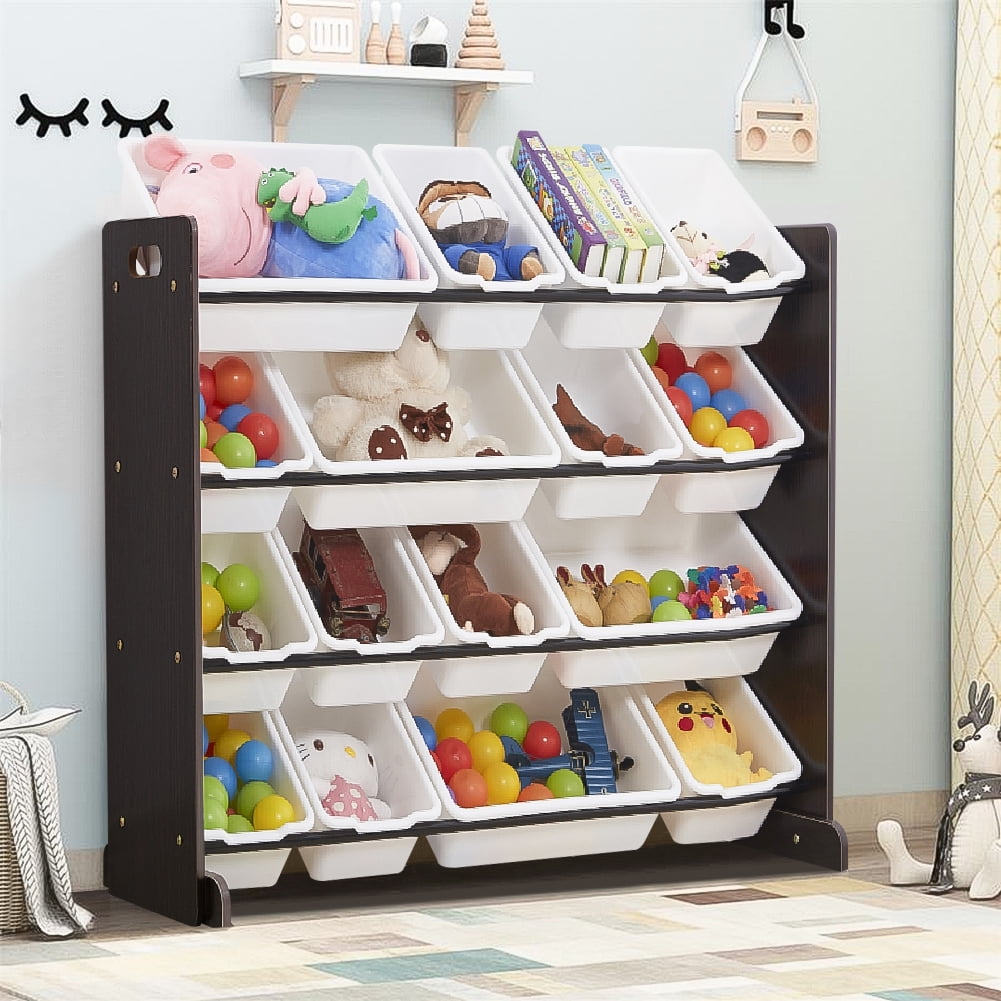 Kepooman Kids Toy Organizer With with 16 Plastic Bins, Extra Large Kepooman Kids Toy Organizer With with 16 Plastic Bins, Extra Large