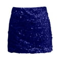 thumbnail image 4 of MIXUE Skirts For Women Summer Sequins Solid Color Sparkly Party Club Night Out Casual Mini Bodycon Skirt Activewear,Blue,L, 4 of 5