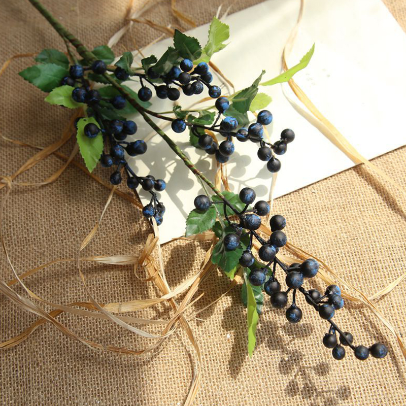 Artificial Berry branch bacca fruit fake foam flowers berries plant for