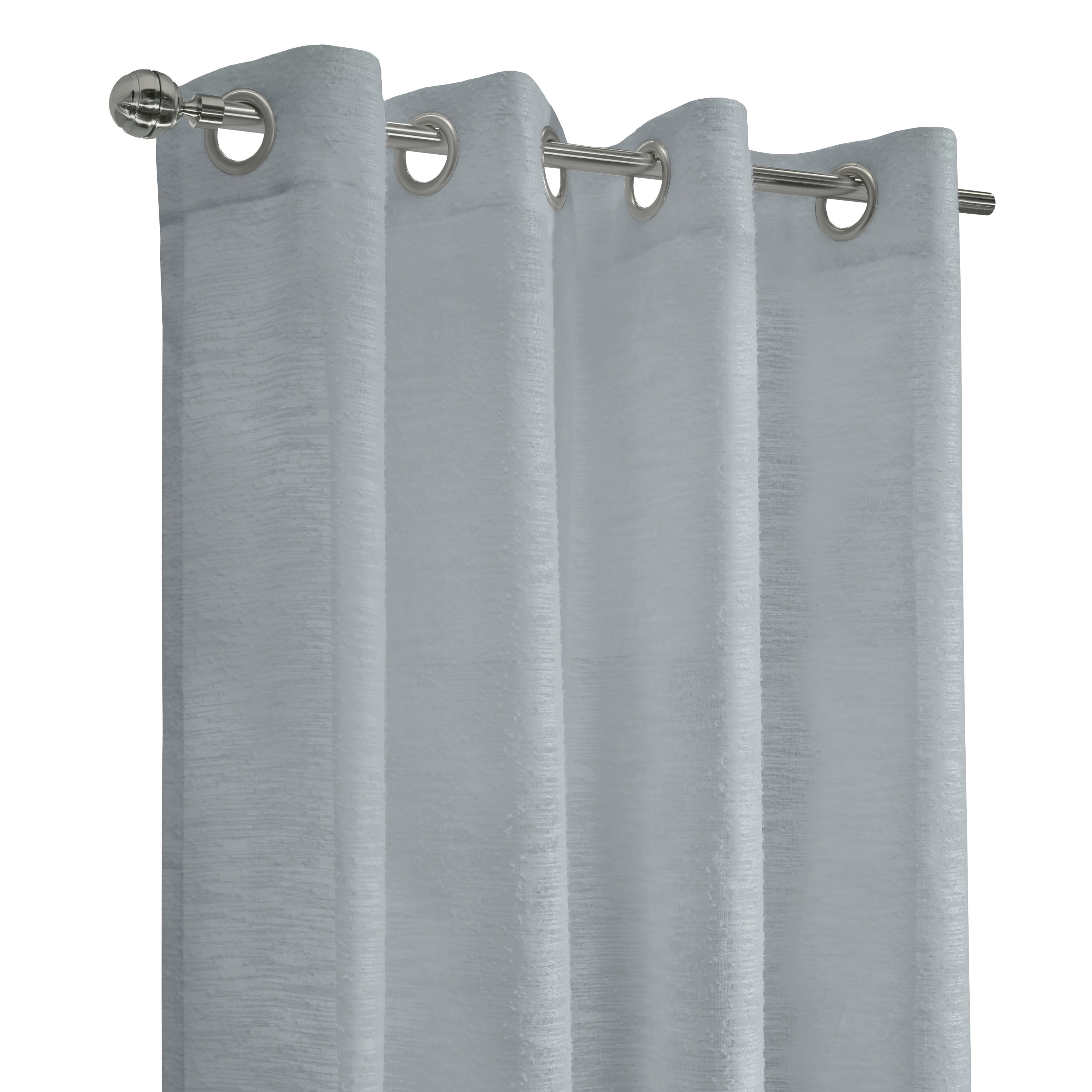 Loft Living Banan Sheer Grommet Indoor Curtain 52 x 95 in Light Grey