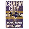 thumbnail image 2 of Panneau Baltimore Ravens 11x17 Design Slogan en Bois, 2 of 2