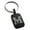Black, variant on Stainless Steel Letter M Initial Dotted Monogram Engraved Small Rectangle Dog Tag Charm Keychain Keyring