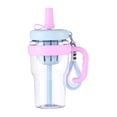 thumbnail image 2 of 50oz Clear Plastic Tumblers with Lids and Straws, Summer Cute Large Capacity Ice Bully Cup with Carrying Cord, Leaks Proof Cup with Tea Infuser, Reusable Travel Mug for Camping, Sports, Office, 2 of 6