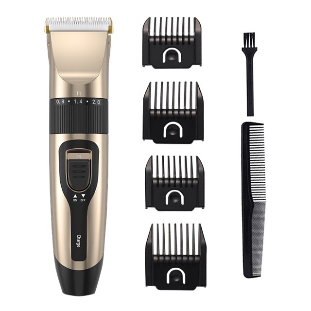 Graflsoa Wireless Electric Hair Clipper with Adjustable Blades, Low Noise, USB Rechargeable, for Kids, Adults, and Pets, Includes Multiple Combs and Cleaning Brush