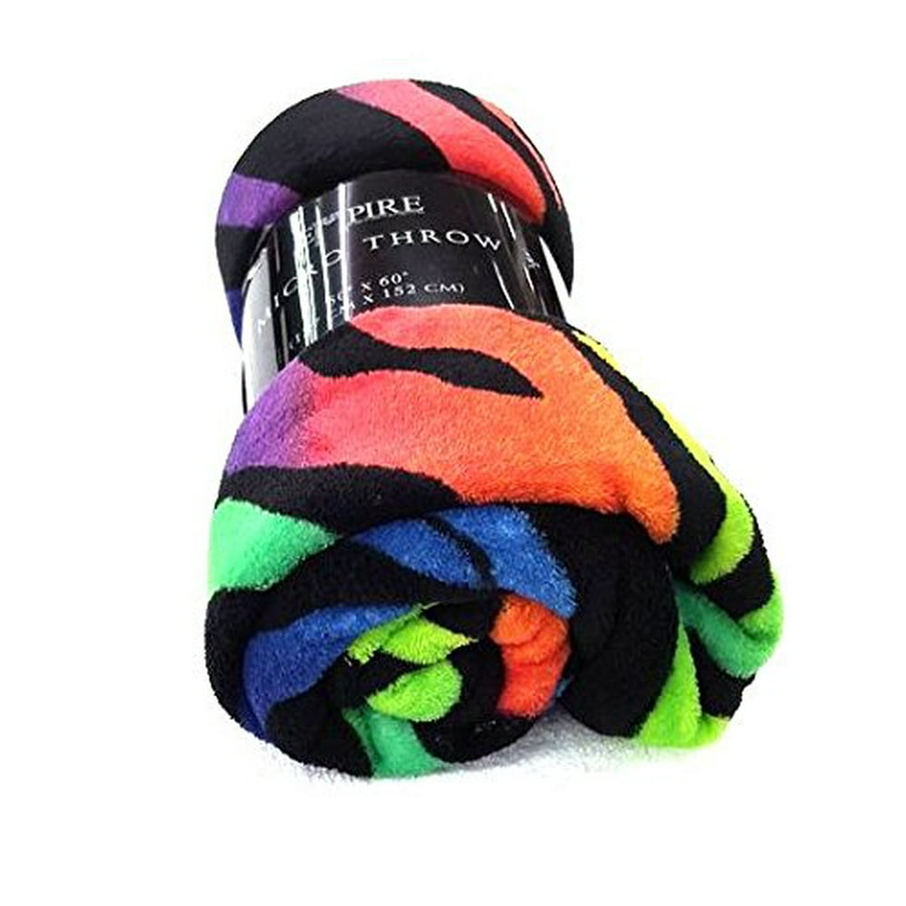zebra print plush blanket