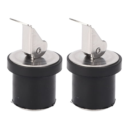 Suodoka 2Pcs 19mm / 0.75 inches Compression Drain Plug Stainless Steel Rubber Seal Brass Screw Type Boat Drain Plug for Marine Yacht